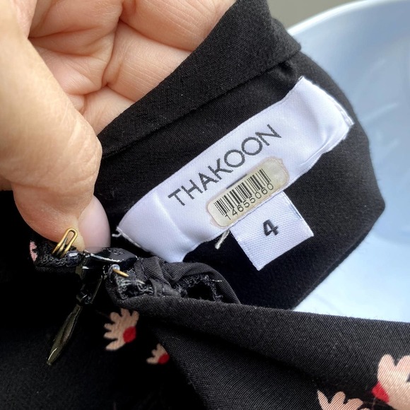 Thakoon Women's Collective $350 Floral Front Ruched Dress Size 4 - Picture 10 of 13